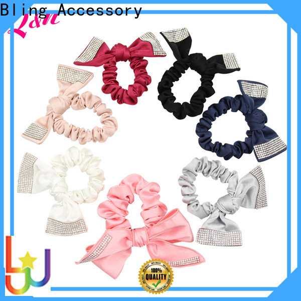 Customized pink hair scrunchies with good price