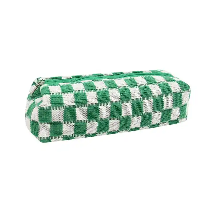Fashion custom logo Make Up Bags Bulk green travel plain makeup kit storage bag wholesale portable small terry cloth cosmetic bag