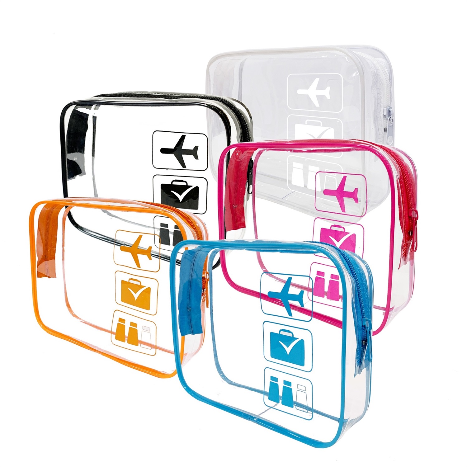 clear Toiletry Storage Pouch Pvc Cosmetic Bag Travel Makeup Zipper Bag Make Up Bags Bulk