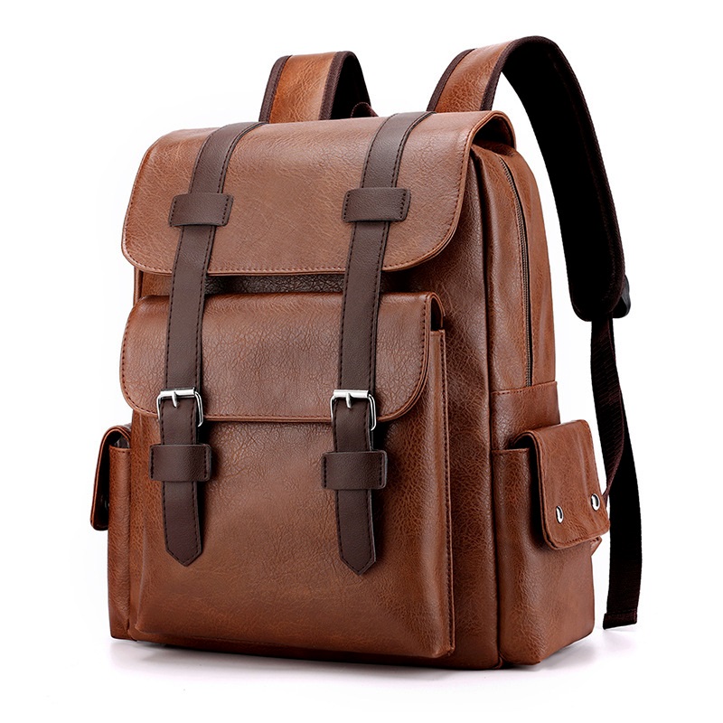 Custom Vintage Laptop Backpack Travel Business Large Capacity Stylish Back Bag