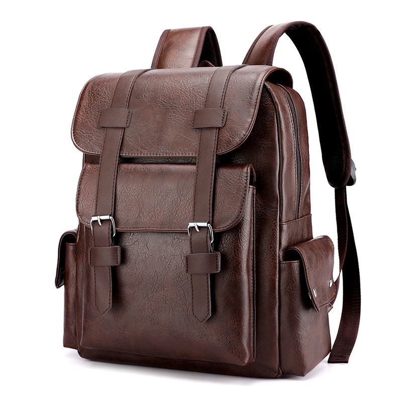 Custom Vintage Laptop Backpack Travel Business Large Capacity Stylish Back Bag