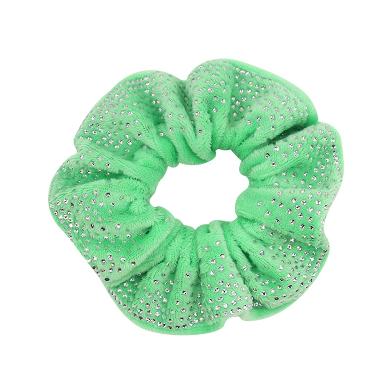 multi-color Velvet cloth scrunchies with rhinestones