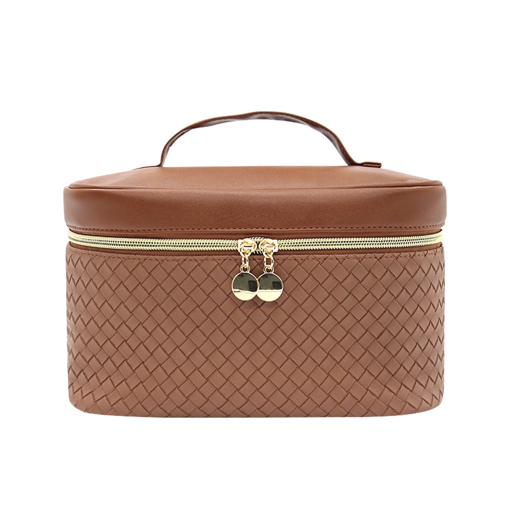 Wholesale hand-held quilted Bucket cosmetic bag makeup bags