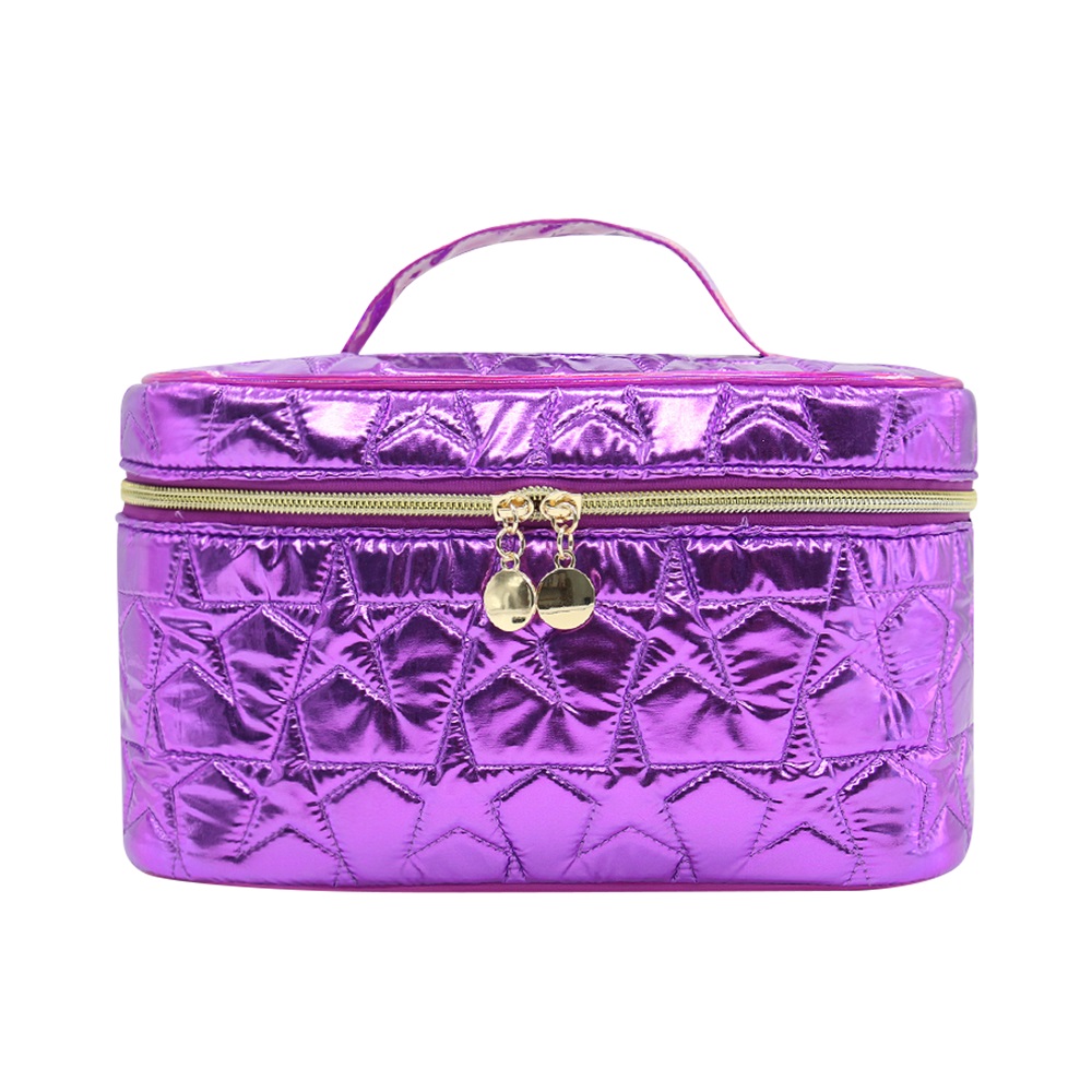 Wholesale hand-held quilted Bucket cosmetic bag makeup bags