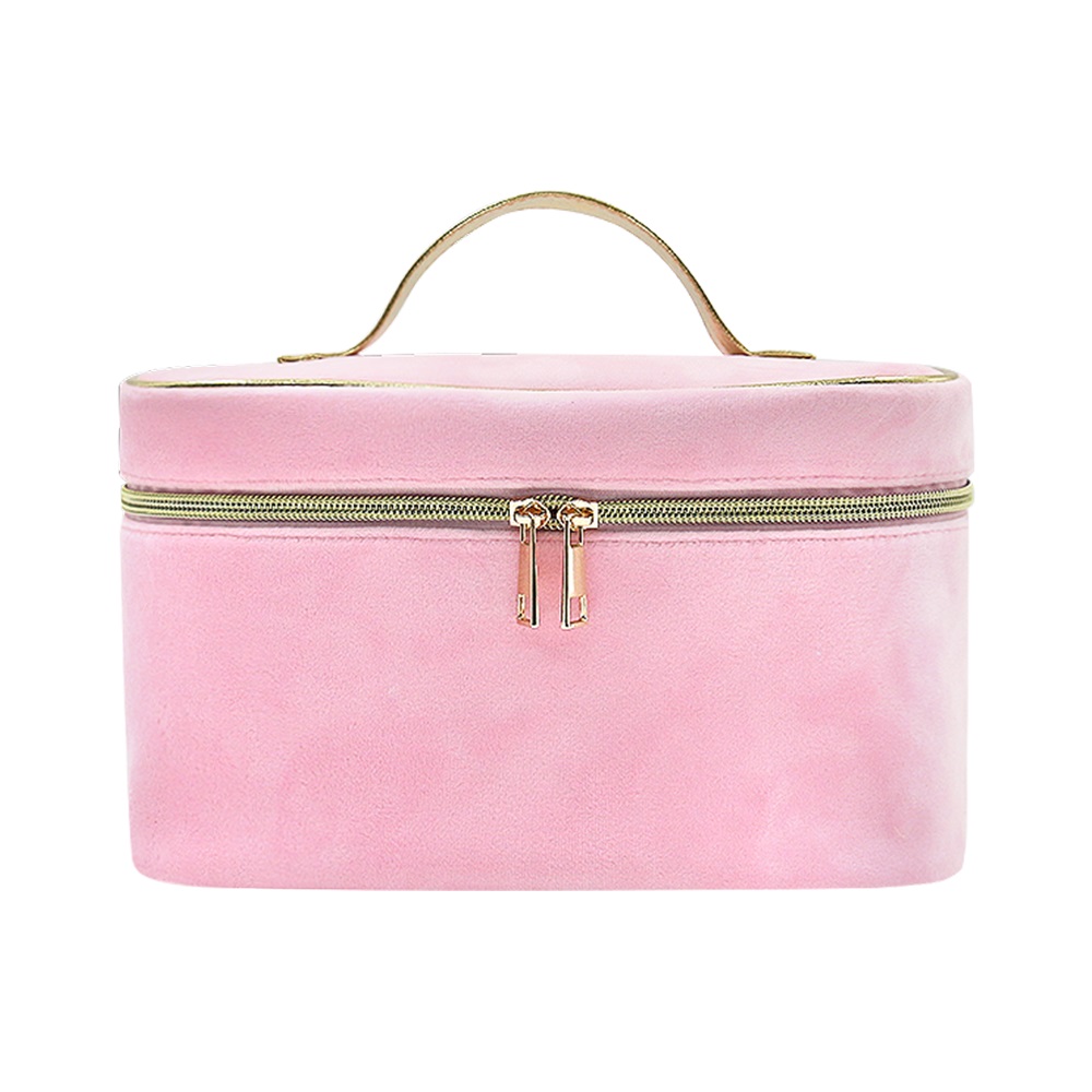 Wholesale hand-held quilted Bucket cosmetic bag makeup bags