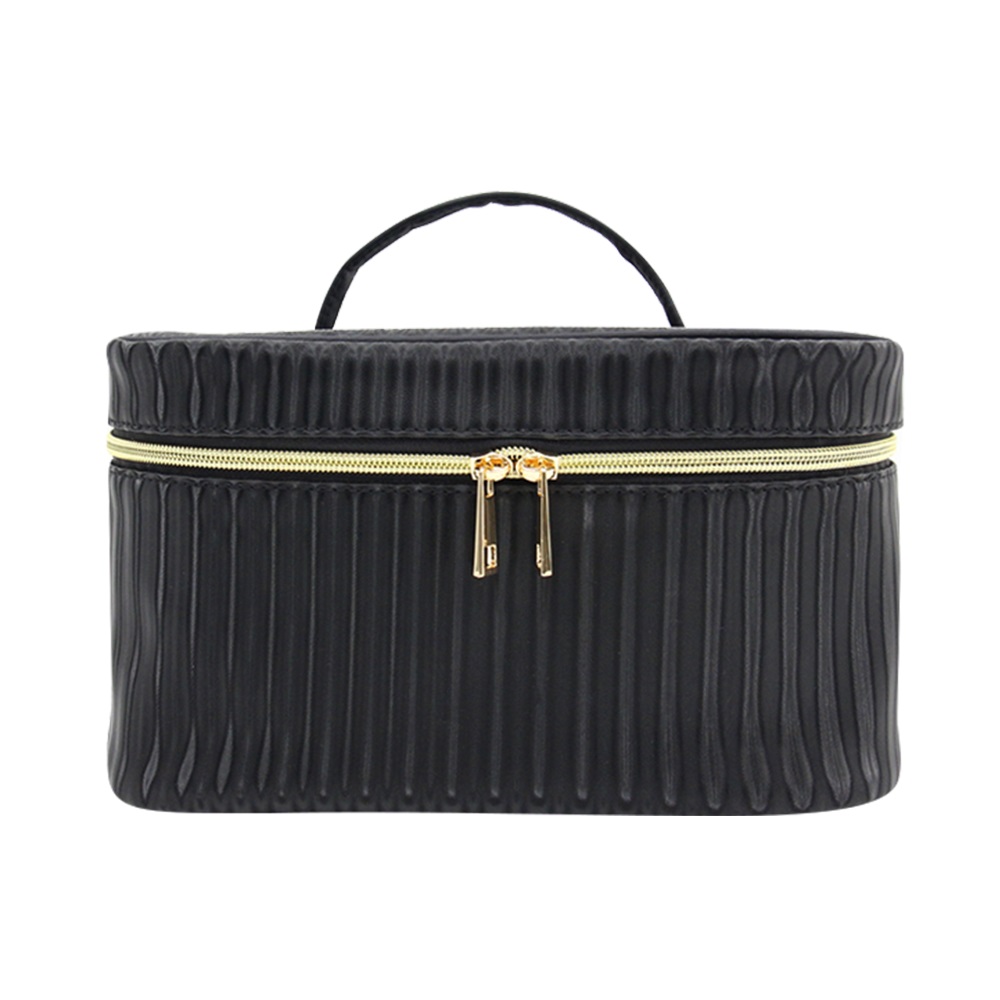 Wholesale hand-held quilted Bucket cosmetic bag makeup bags