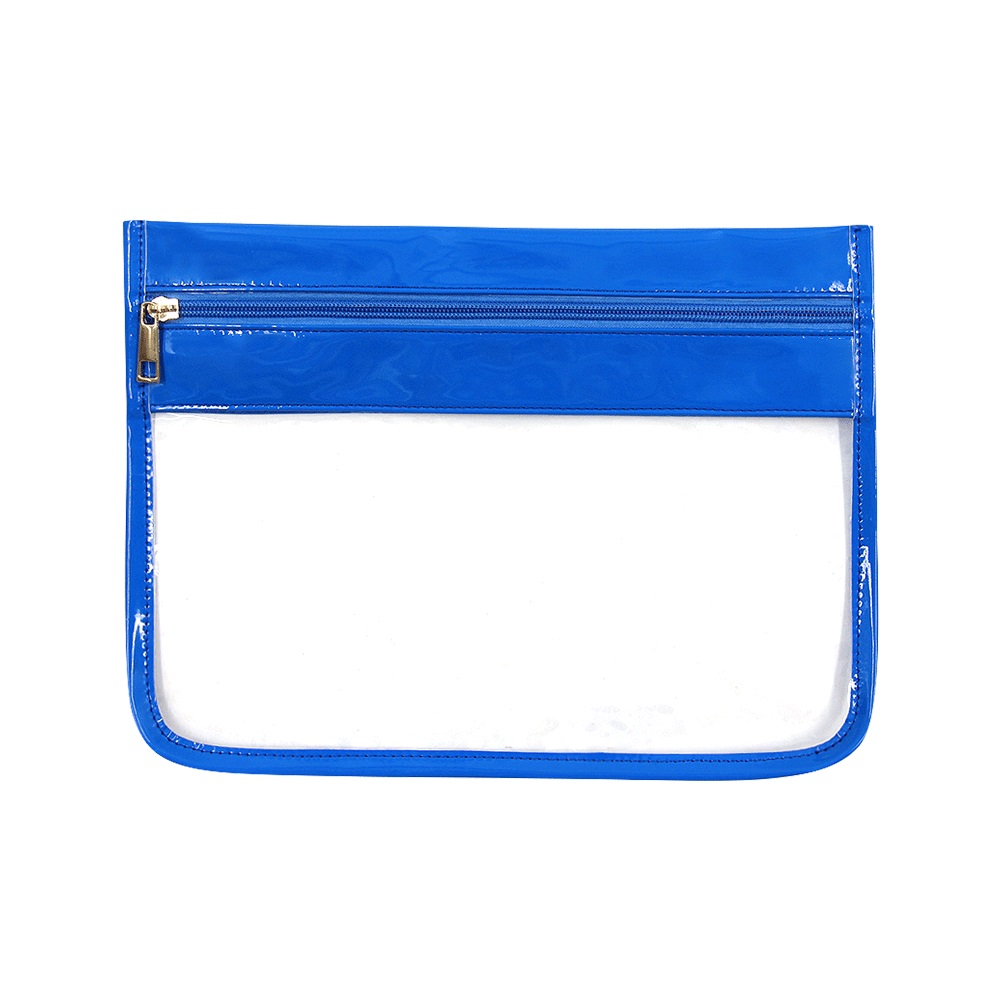 Multi-color waterproof upgrade pvc flat makeup bag toiletry bag