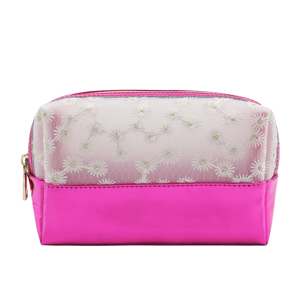 Multi-color custom logo private label Fashion patchwork makeup bag