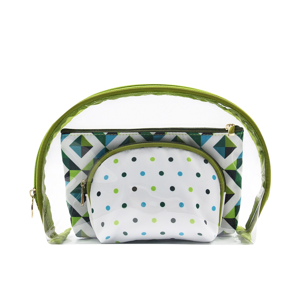 Multi-color custom 3-in-1 shell makeup bag 3-piece set