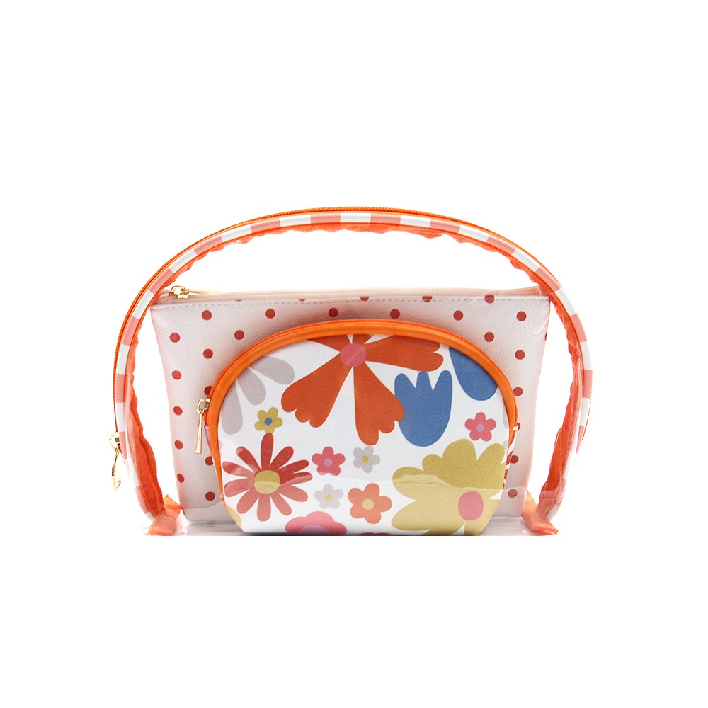 Multi-color custom 3-in-1 shell makeup bag 3-piece set