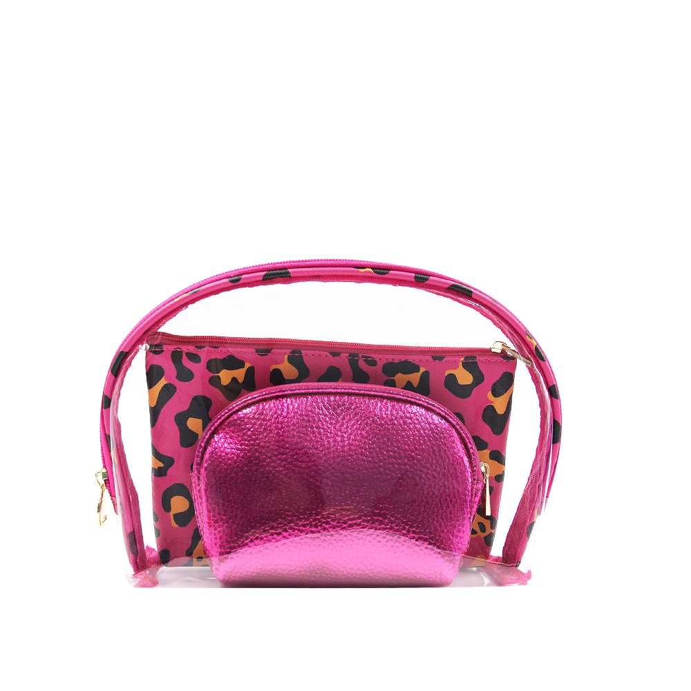 Multi-color custom 3-in-1 shell makeup bag 3-piece set