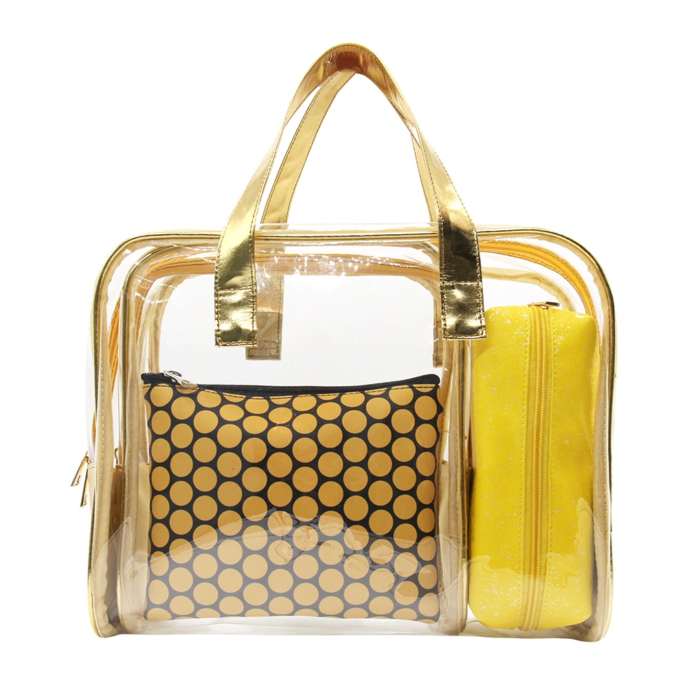 Four-in-one large capacity makeup bag Essential travel toiletry bag set
