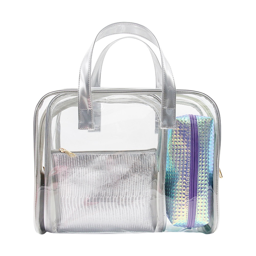 Four-in-one large capacity makeup bag Essential travel toiletry bag set