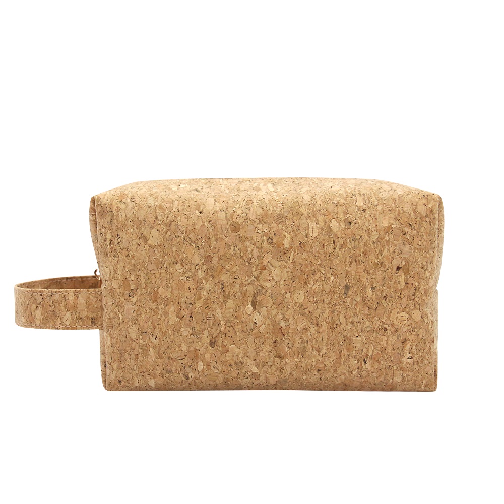 Waterproof makeup bag with eco-friendly wood color