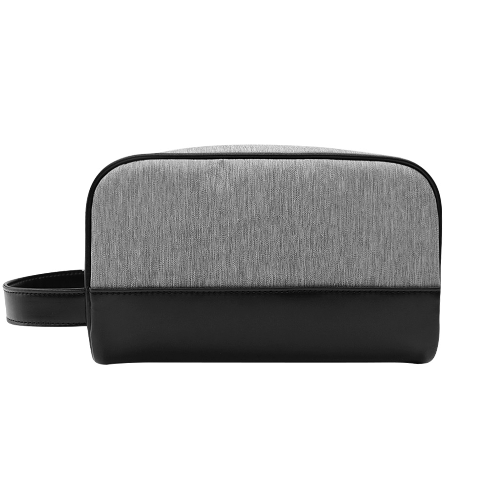 Black and grey double men's wristband makeup bag Essential travel toiletry bag