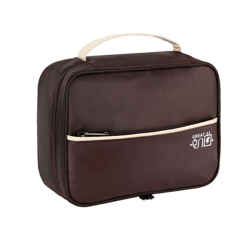Men's travel makeup bag Digital product storage bag with divider