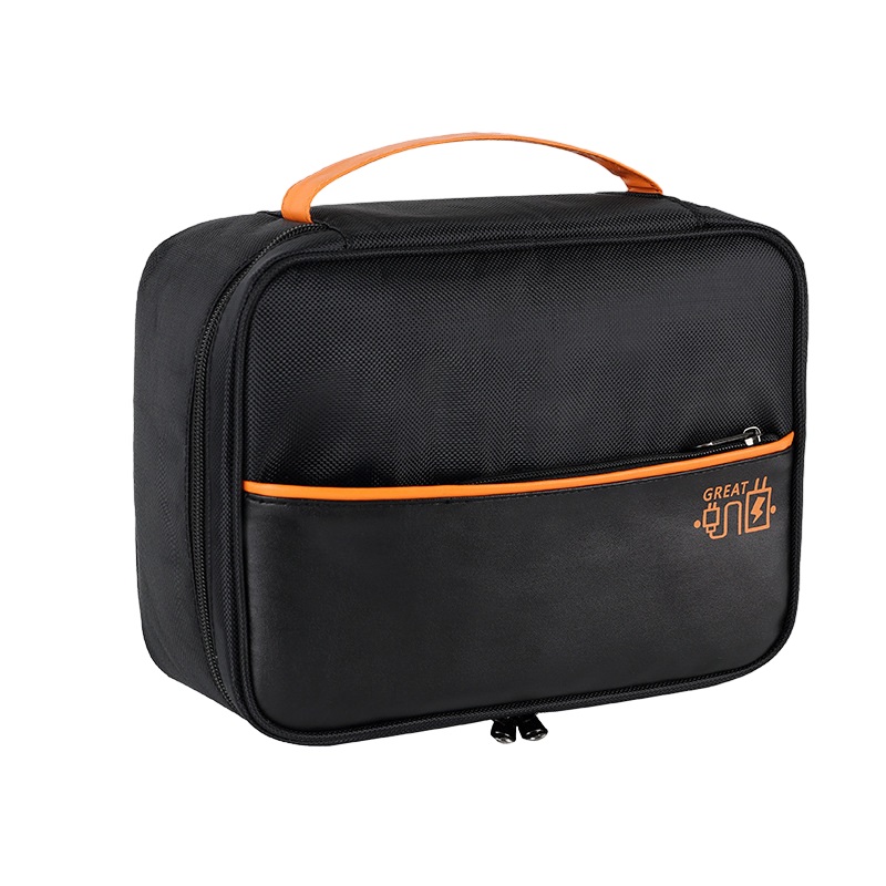 Men's travel makeup bag Digital product storage bag with divider