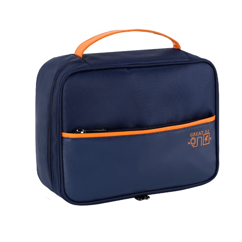 Men's travel makeup bag Digital product storage bag with divider