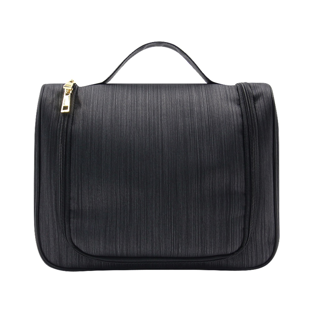 Oversized travel essential men's hanging toiletry bag Partition storage makeup bag with hook