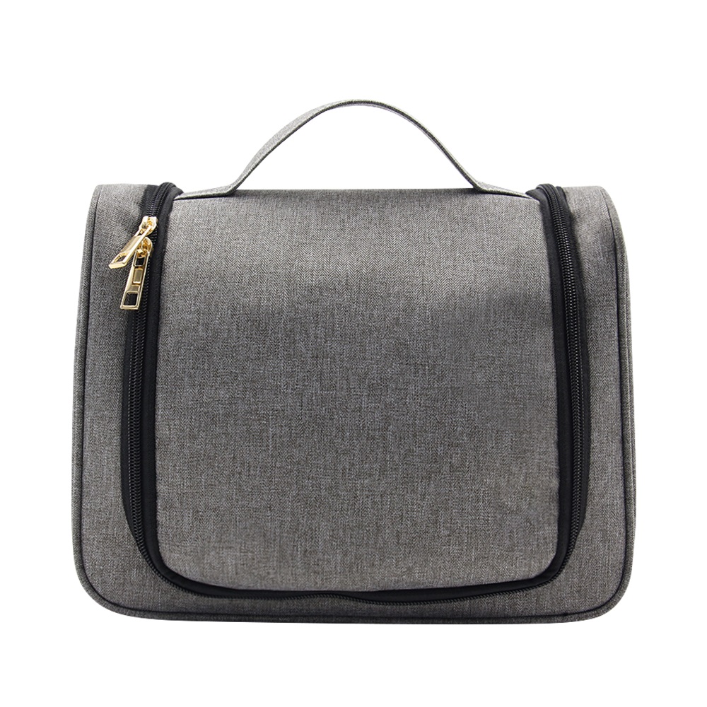 Oversized travel essential men's hanging toiletry bag Partition storage makeup bag with hook