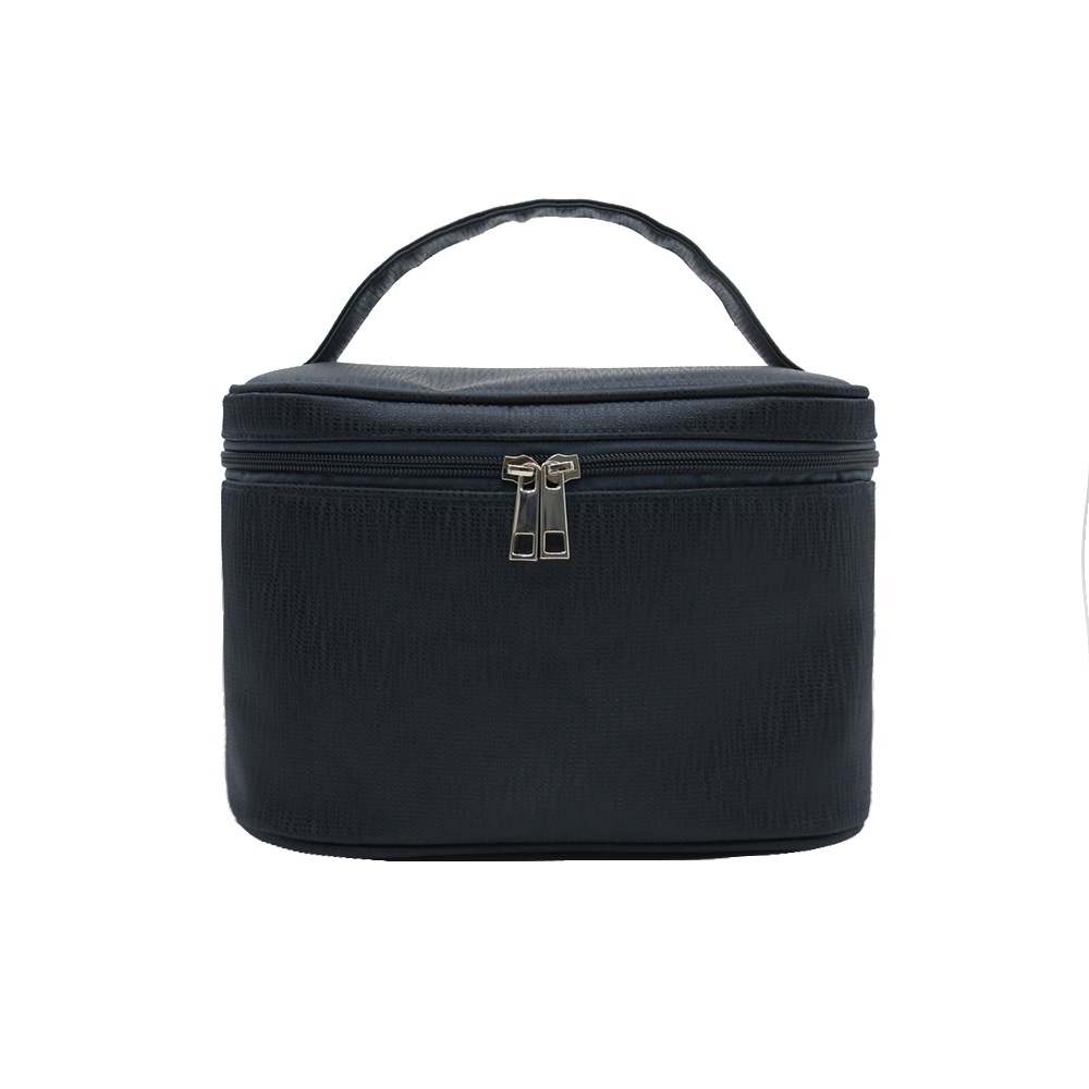 custom Bucket makeup bag for men with double zipper