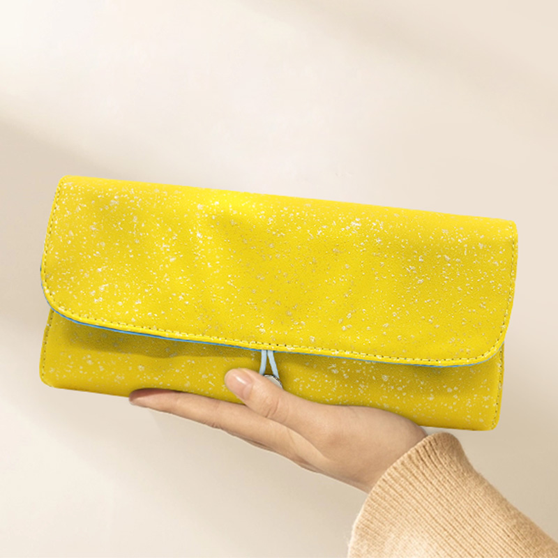 wholesale custom color logo foldable makeup brush organizer bag with zipper pouch