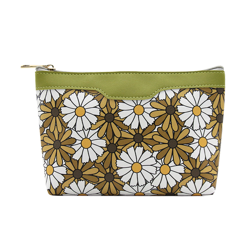 Q&N toiletry pouch soft pu cosmetic bag for women men