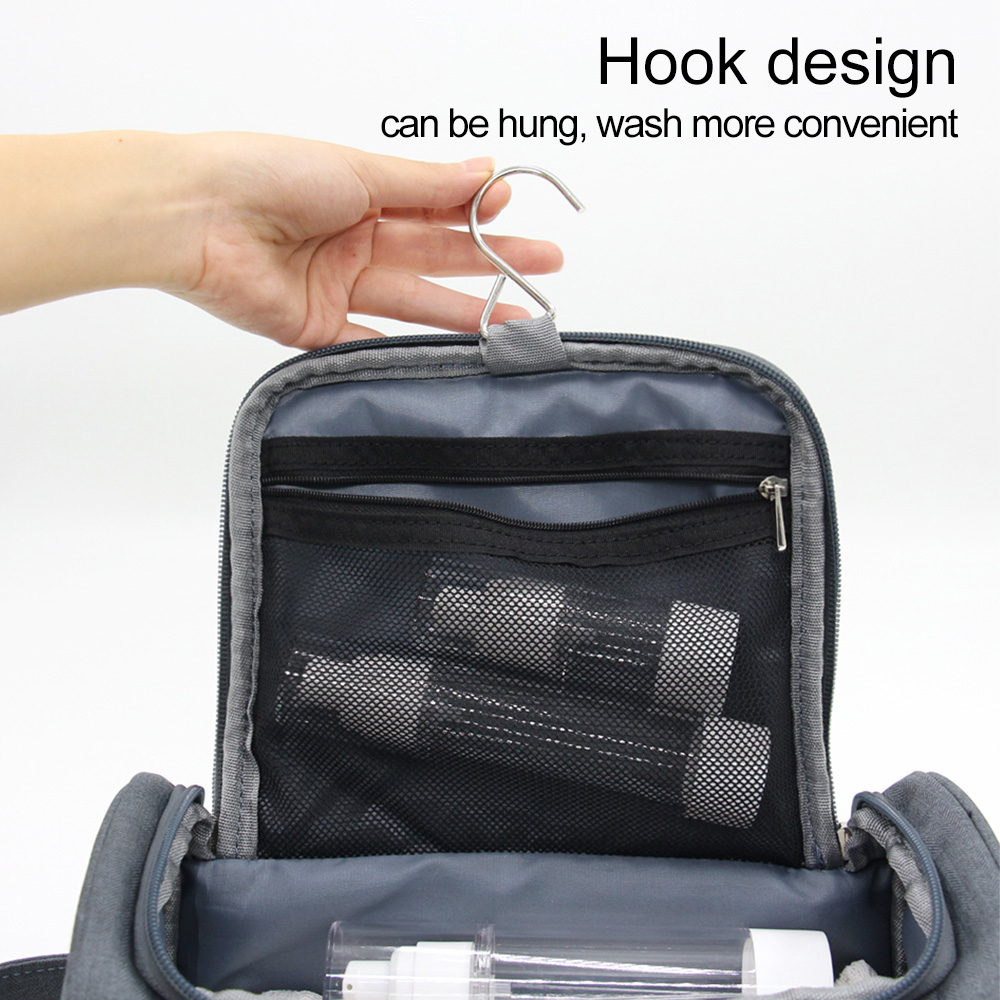Q&N men's hanging portable waterproof partition storage toiletry bag
