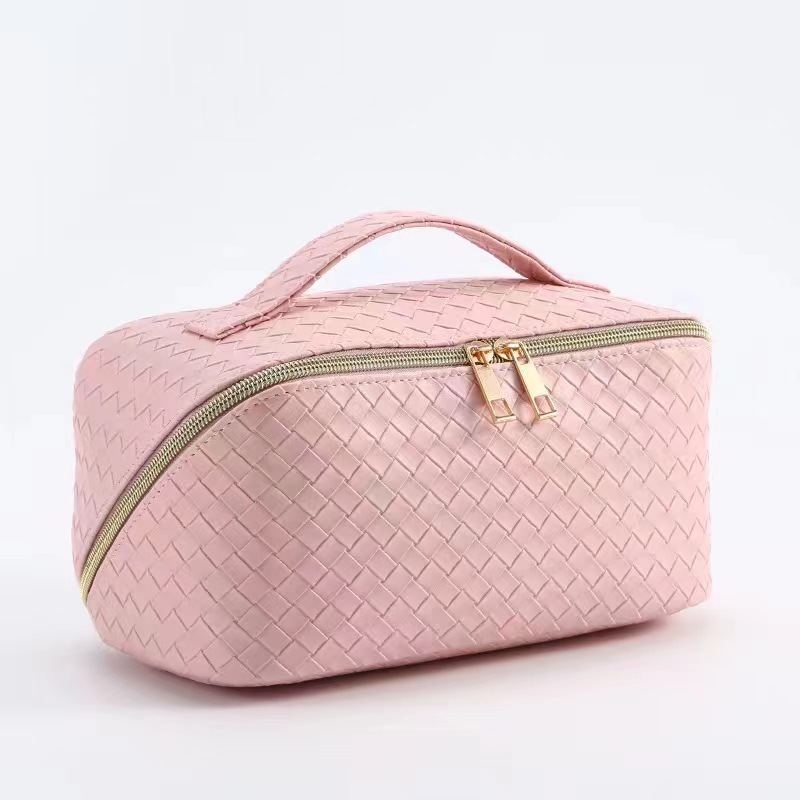 Woven pillow makeup bag large capacity portable ins wind travel cosmetic bag
