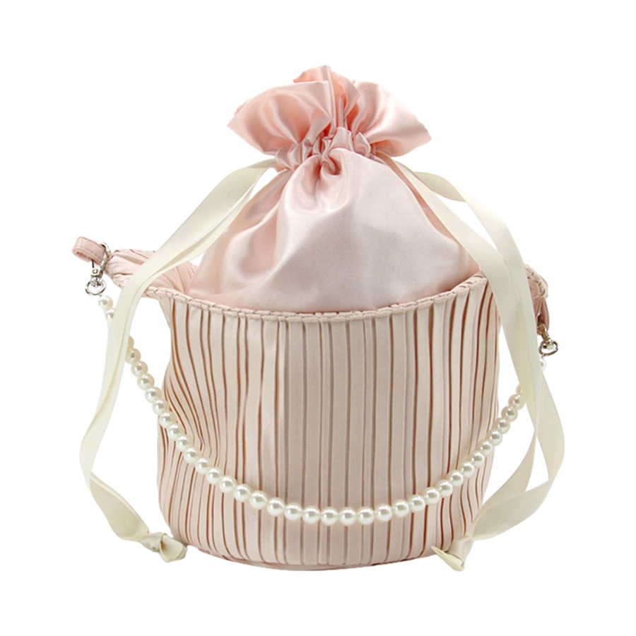 Q&N drawstring polyester bucket makeup bag