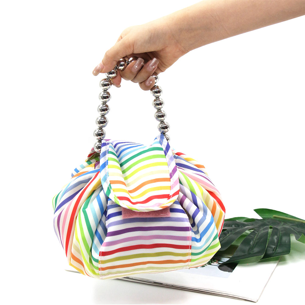 Q&N drawstring makeup bag opens flat