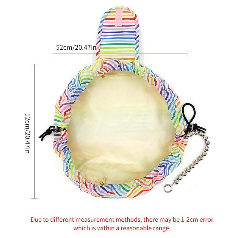 Q&N drawstring makeup bag opens flat