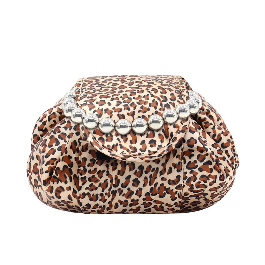 Q&N drawstring makeup bag opens flat