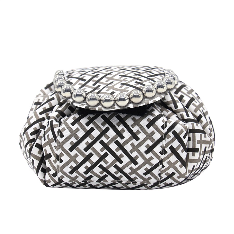Q&N drawstring makeup bag opens flat