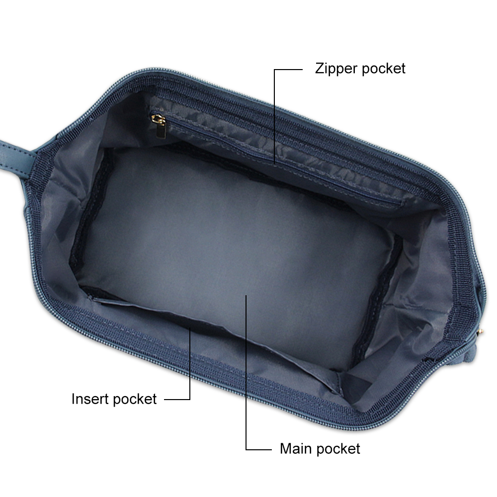 Q&N double dry and wet separation large capacity cloud makeup bag