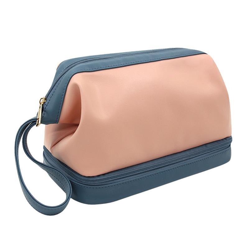 Q&N double dry and wet separation large capacity cloud makeup bag