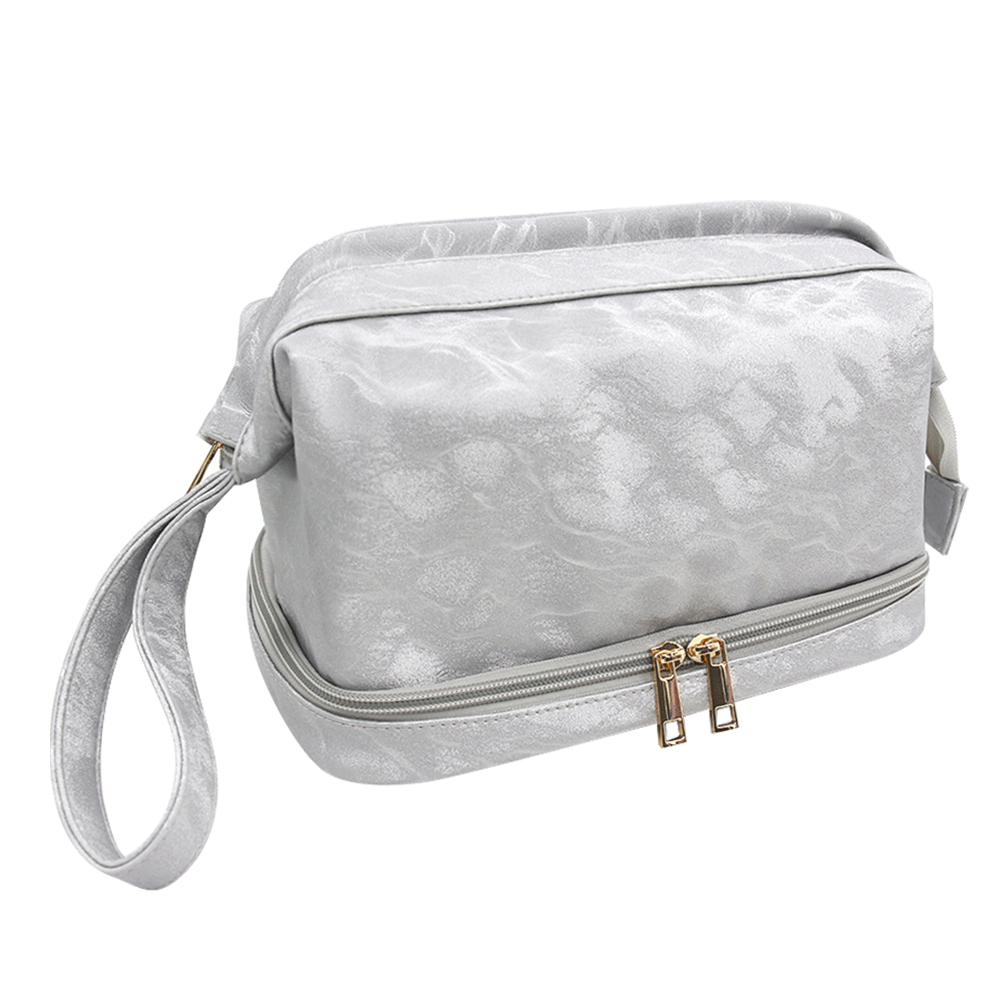 Q&N double dry and wet separation large capacity cloud makeup bag