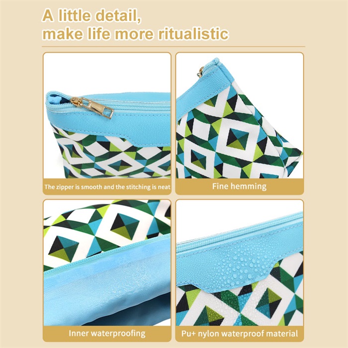 Q&N toiletry pouch soft pu cosmetic bag for women men