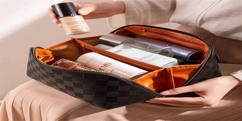 PU Leather Makeup Travel Bag