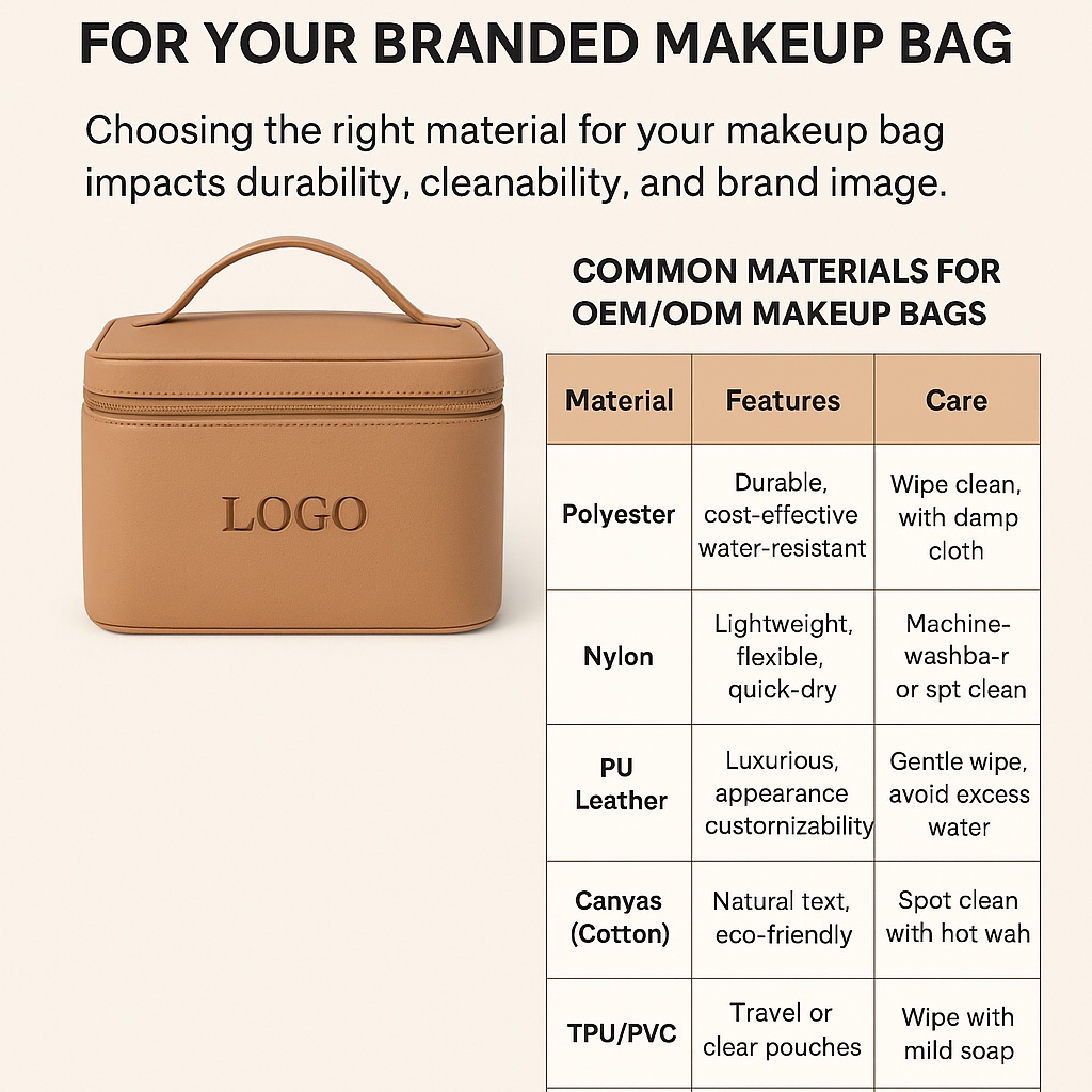 How to Choose the Right Material for Your Branded Makeup Bag