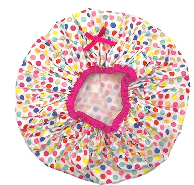 Waterproof Nylon Shower Cap Elastic Reusable Bathing Hair Bonnet Beauty